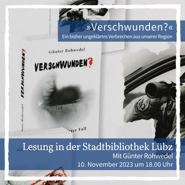 Flyer_Lesung in der Stadtbibliothek Lübz Günter Rohwedel 